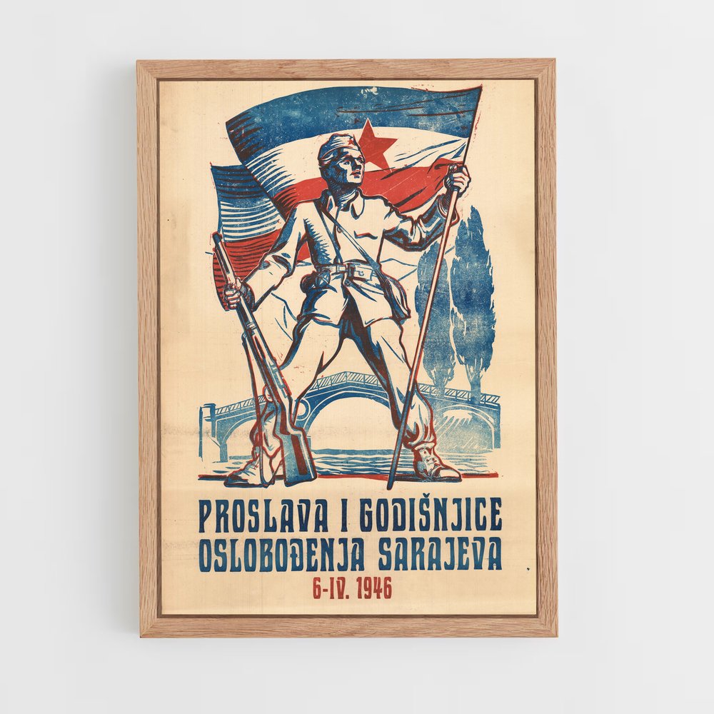 Poster Sarajevo symbole – affiche Jeux Olympiques (vue 4)